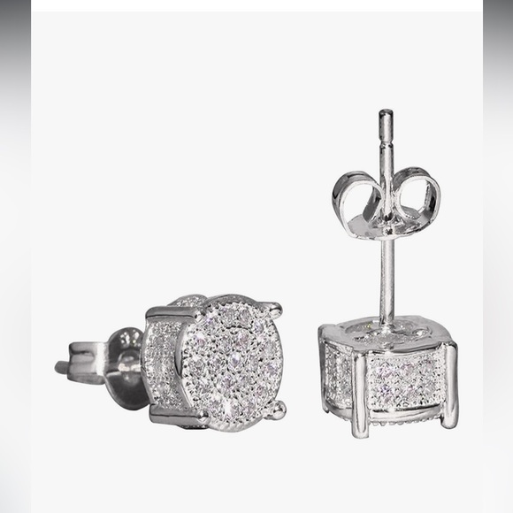 18k Plated Stud Earrings - Picture 3 of 3